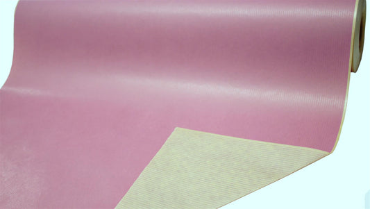 50cm x 100m Premium Pure 50Gsm Ribbed Kraft paper Roll Vintage Pink (4911)