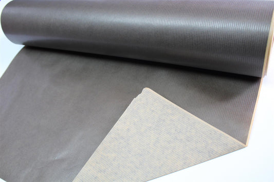 50cm x 100m Premium Pure 50Gsm Ribbed Kraft paper Roll Black (4915)