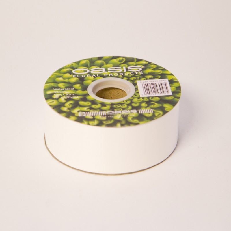 91m Roll - 50mm Florist Poly Ribbon Wedding Flower Floral Snow White Colour
