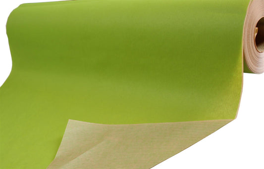 50cm Premium Pure Ribbed Kraft paper  Roll 50Gsm Lime Green 120m (4100)