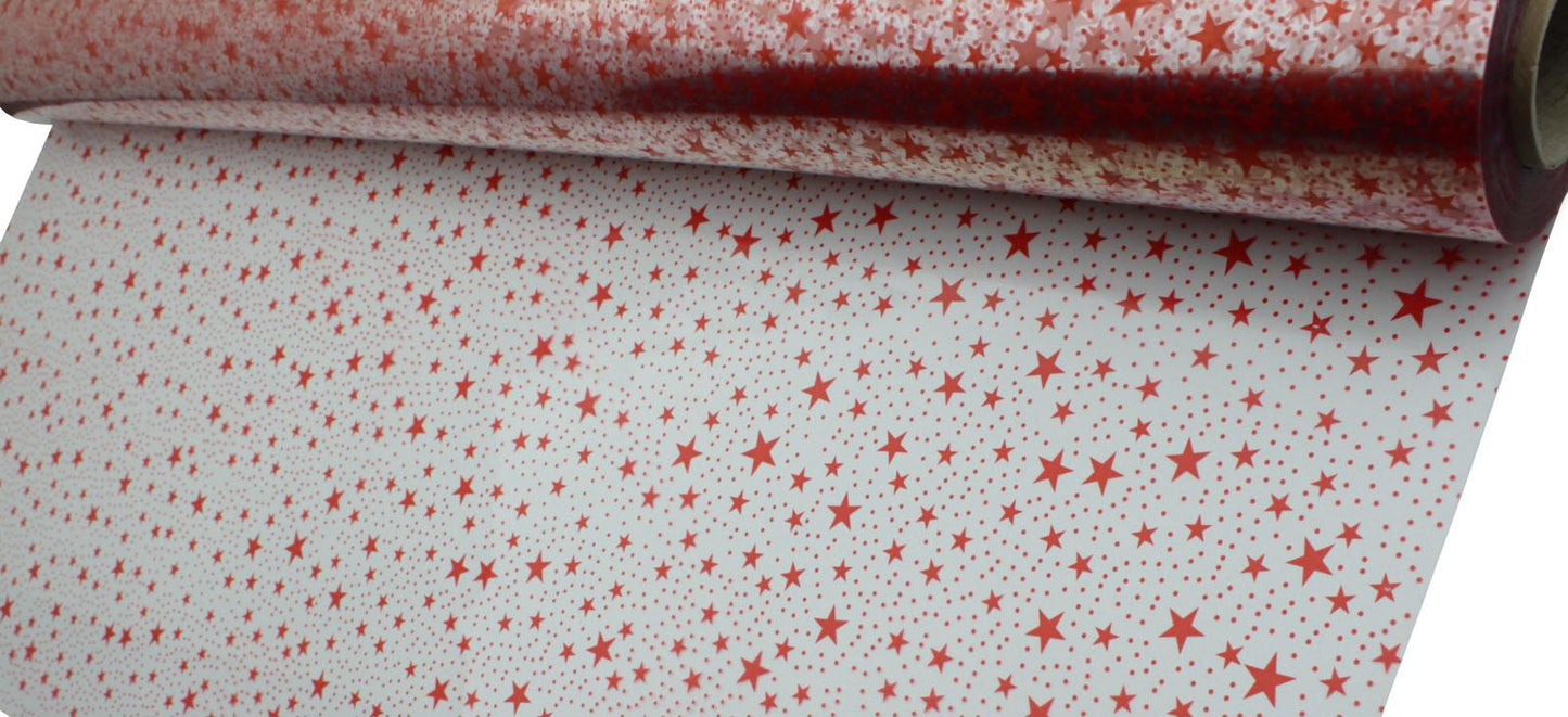 5m, 10m, 20m, 50m, 100m Star And Dot Florist Film Cellophane Gift Wrap