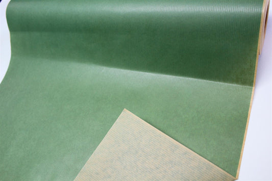 50cm x 100m Premium Pure 50Gsm Ribbed Kraft paper Roll Green (4914)