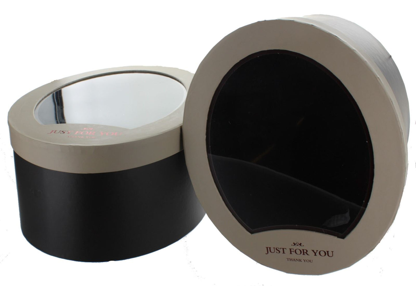 Oval Gift Box Florist Hat Box Baby Showers Set of 2 Brown 4565