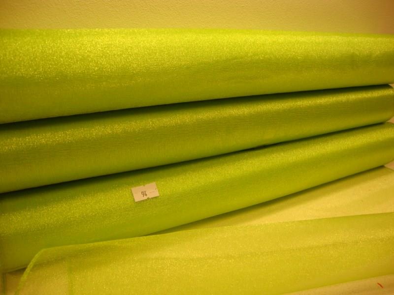 Roll Of Bright Green Organza 48cm x 9m (94)