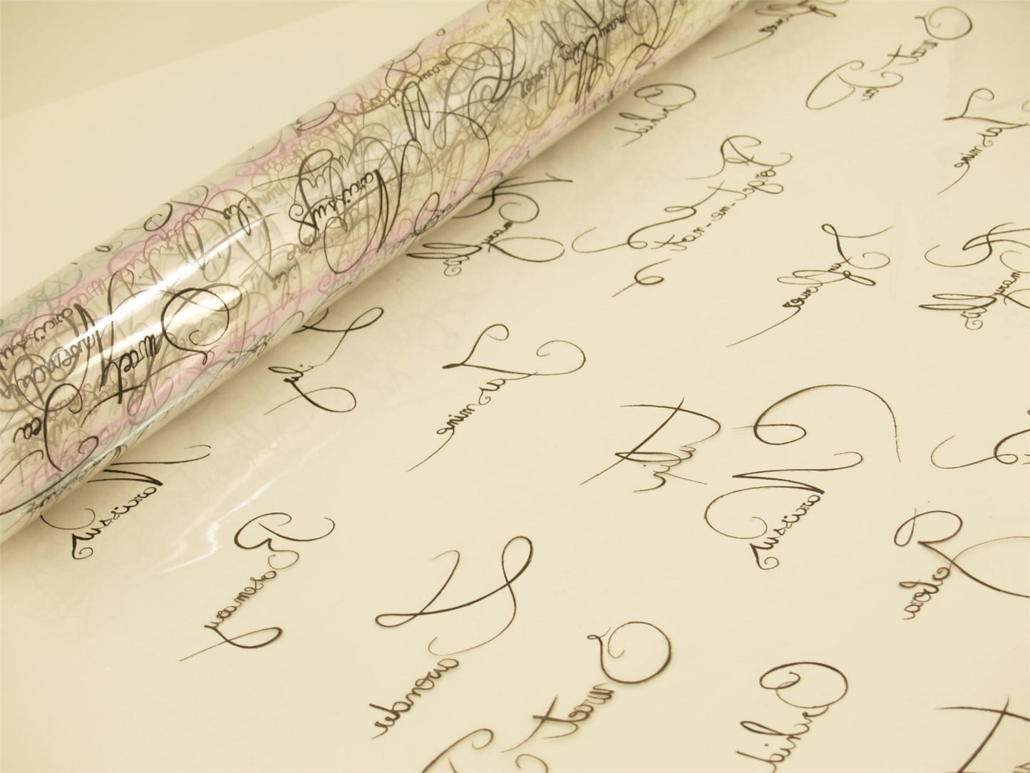5m, 10m, 20m, 50m, 100m Script Florist Film Cellophane Gift Wrap