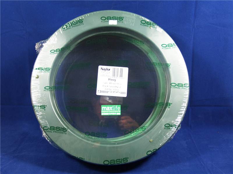 41cm (16") OASIS FLORIST PLASTIC BASE WET FOAM WREATH RING X2 (3147)