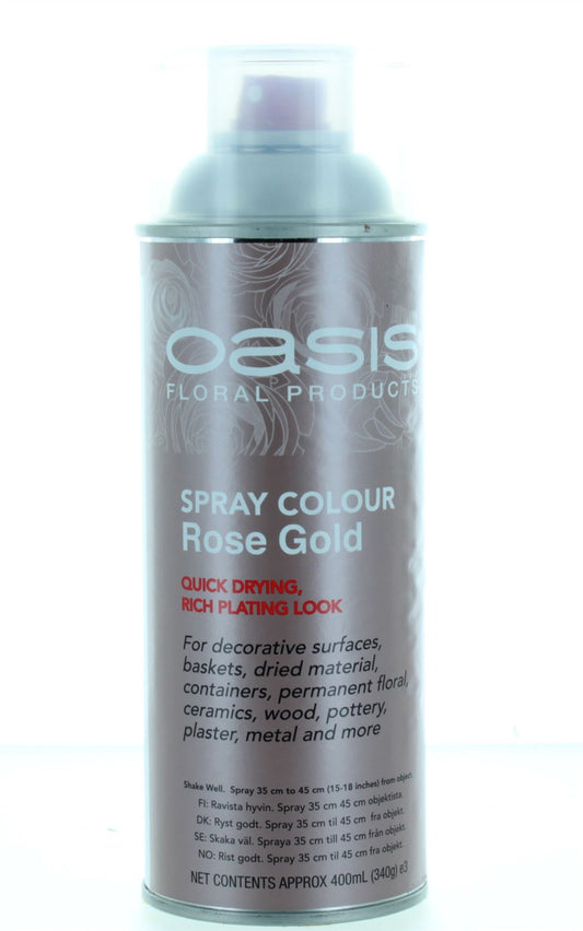 Oasis Flower Colour Spray Paint 400ml Can Rose Gold