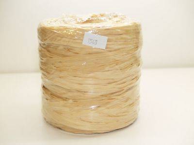 Artificial Poly Florist Raffia Ribbon Natural Colour 200m Roll