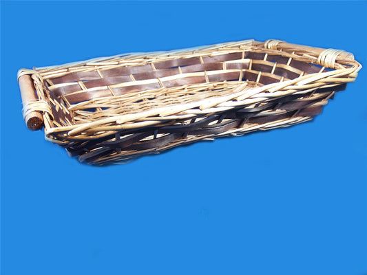 20"Reedham Rectangle Basket Tray With Wood Handles