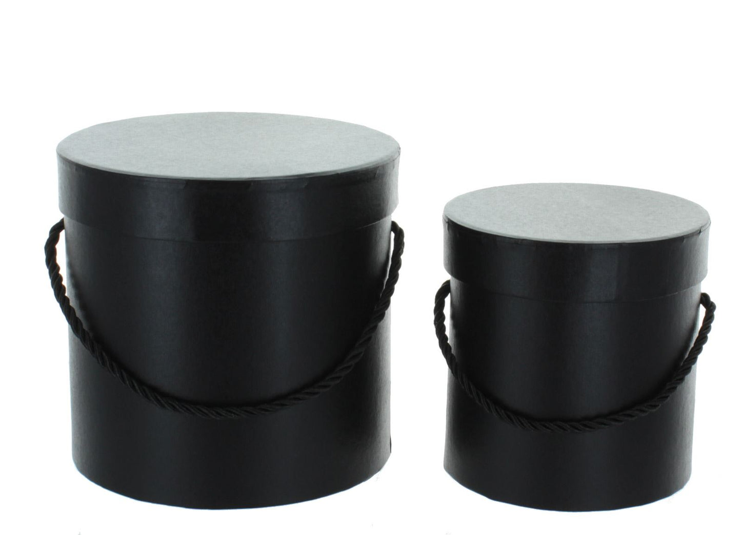 Florist Flower Gift Hat Boxes Set Of 2 Colour Black 4588