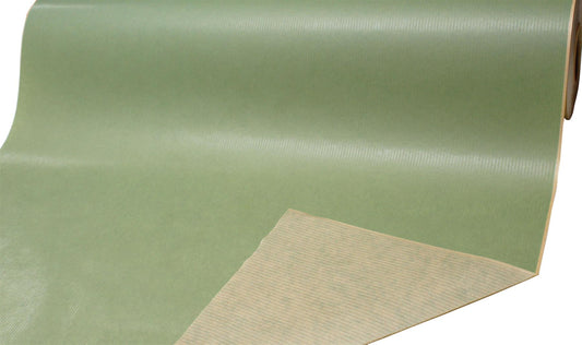 50cm x 100m Premium Pure 50Gsm Ribbed Kraft paper Roll Sage (4912)