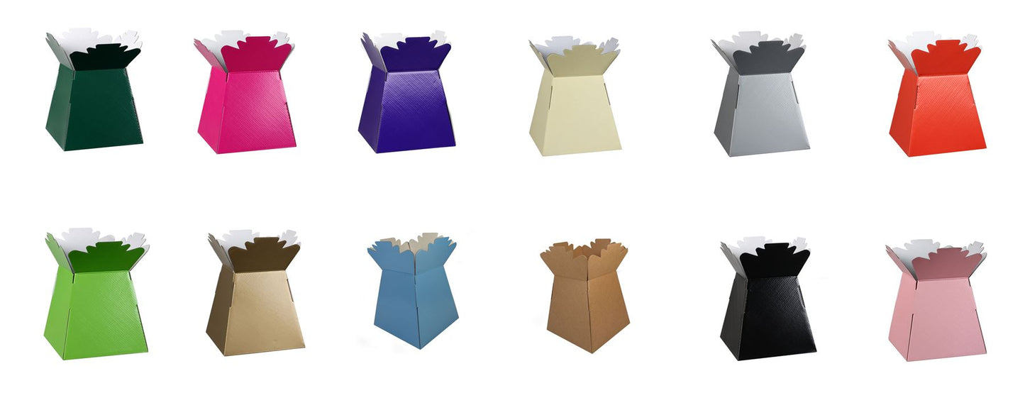 Florist Living Vase Transporter Boxes For Flowers All Colours