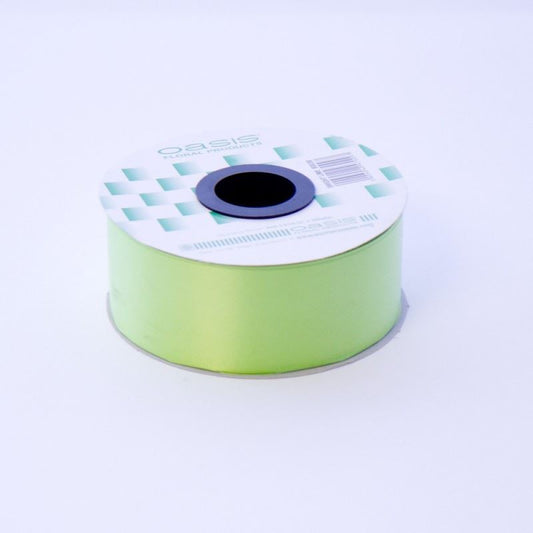 91m Roll - 50mm Florist Poly Ribbon Wedding Flower Brigt Lime Colour