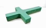 2 x Cross 24" (600mm) Floral Foam Backed Funeral Tribute Wet Foam (3503)