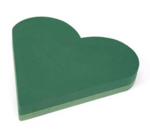 2 x Heart 18" (473mm) Floral Foam Backed Funeral Tribute Wet Foam (3499)