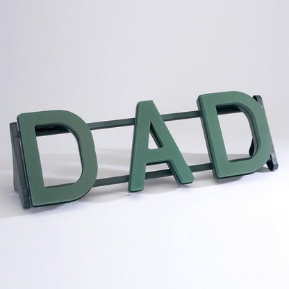 DAD Funeral Name Letters Tribute on a Naylorbase Frame by Smithers Oasis (2873)