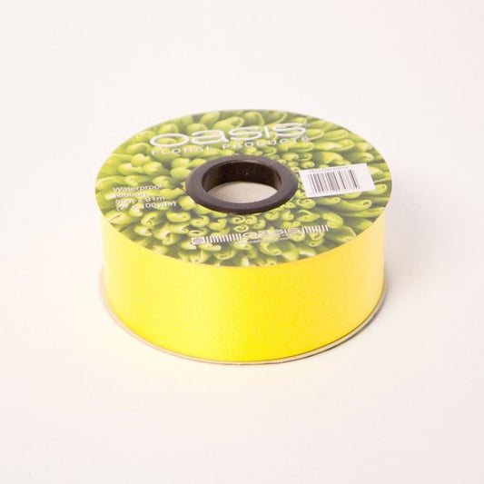 91m Roll - 50mm Florist Poly Ribbon Wedding Flower Floral Yellow Colour