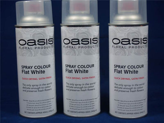 Smithers Oasis Flower Colour Spray Paint 400ml Can Flat White