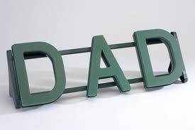 DAD Funeral Name Letters Tribute on a Naylorbase Frame by Smithers Oasis (2873)