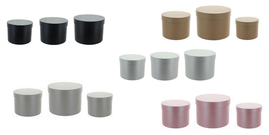 3 Round Symphony Hat Boxes (Lined)