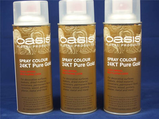 Smithers Oasis Flower Colour Spray Paint 400ml Can 24k Pure Gold