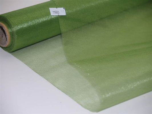 Roll Of LimeGreen Snow Organza 40cm x 9m (1960)