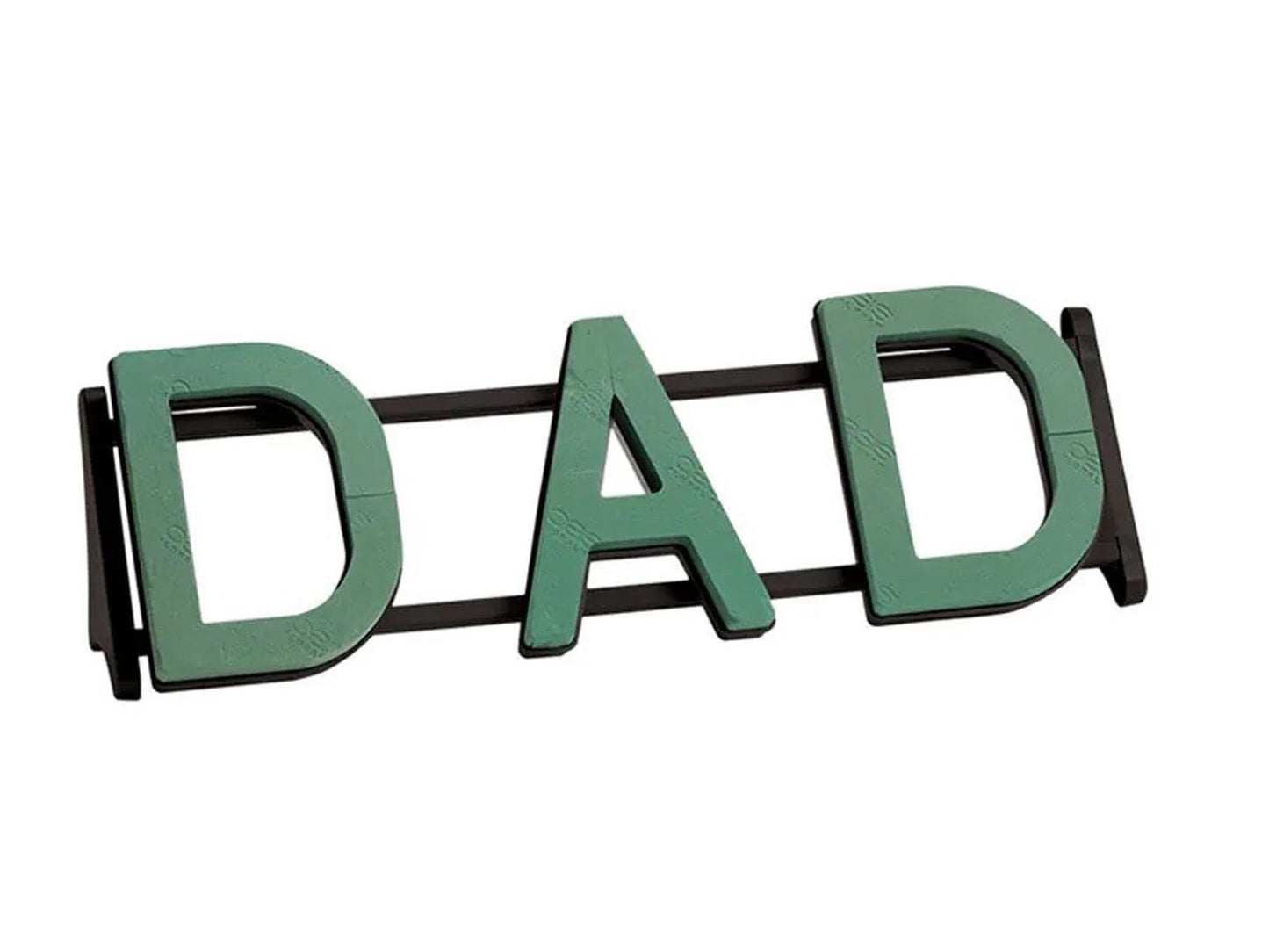 DAD Funeral Name Letters Tribute on a Naylorbase Frame by Smithers Oasis (2873)