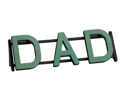 DAD Funeral Name Letters Tribute on a Naylorbase Frame by Smithers Oasis (2873)